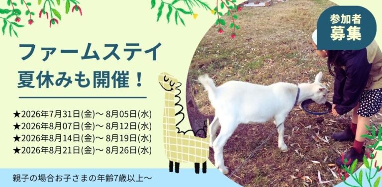 ファームステイ夏休み